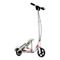 The Rockboard Scooter converts into two separate and unique scooters. Advanced technology allows kids to shred the pavement in "Rockboarding" mode, or quickly transform the Rockboard Scooter into a low-profile kick scooter. The rear spring-enhanced suspension gives a smooth ride on the roughest pavement. With superior strength, and lightning quick dual-mode action adjustment, the Rockboard Scooter means hours of fun exercise.
